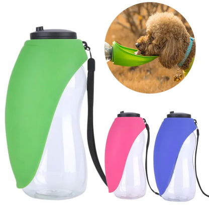 Portable Pet Water Bottle with Bowl