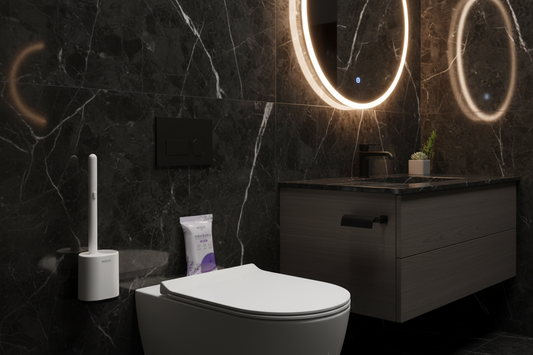 Disposable Toilet Brush - Dark Bathroom