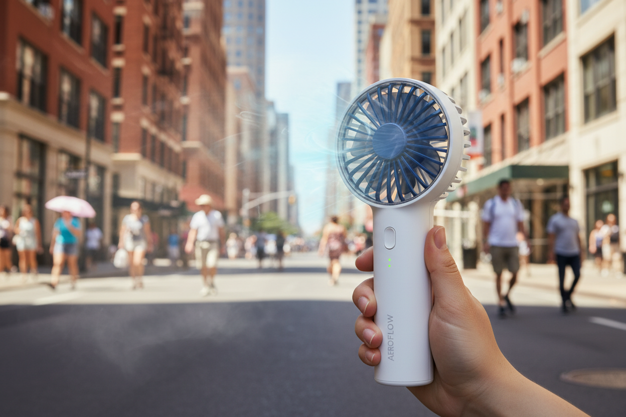 Mini Fan ciudad en verano